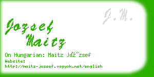 jozsef maitz business card